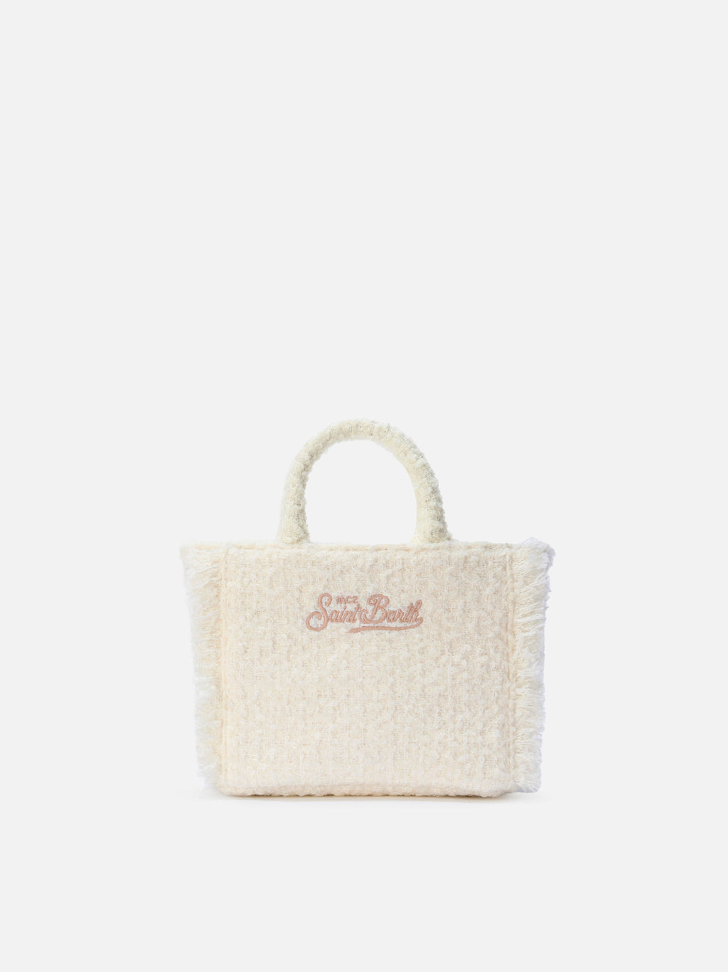 Borsa Vanity Mini Tweed bianca