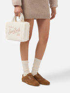Borsa Vanity Mini Tweed bianca