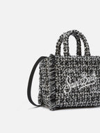 Borsa Vanity Mini Tweed bianco e nero