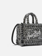 Borsa Vanity Mini Tweed bianco e nero