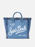 Borsa Vanity regular in denim lavaggio medio