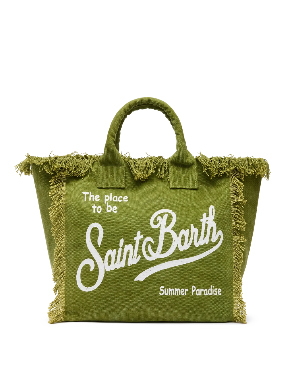 Military  green cotton canvas Vanity tote bag