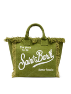Military  green cotton canvas Vanity tote bag