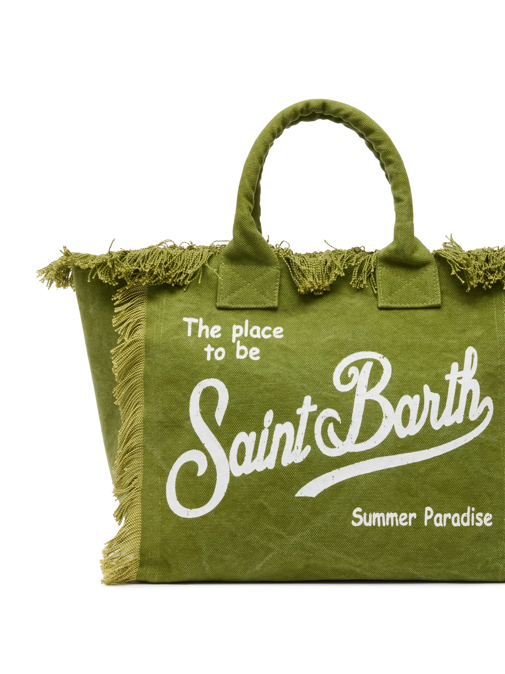 Military  green cotton canvas Vanity tote bag