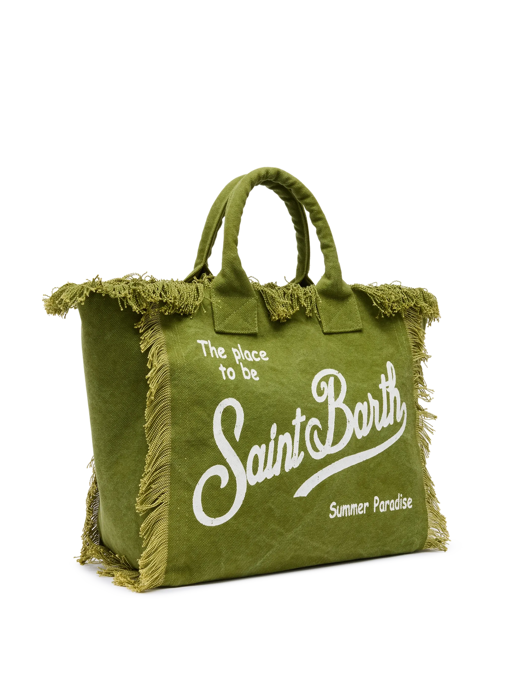 Military  green cotton canvas Vanity tote bag