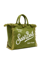 Military  green cotton canvas Vanity tote bag