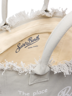 Borsa a spalla Vanity in canvas di cotone grigio