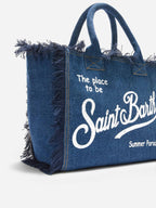 Borsa Vanity regular in denim lavaggio scuro