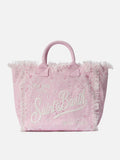Borsa Vanity regular in canvas rosa con stampa bandana