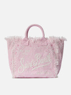 Borsa Vanity regular in canvas rosa con stampa bandana