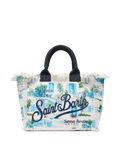 Borsa a spalla Vanity in canvas di cotone con stampa finestre greche | AI CO-CREATED DESIGN BY RICKDICK - POWERED BY RED-EYE