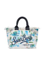 Borsa a spalla Vanity in canvas di cotone con stampa finestre greche | AI CO-CREATED DESIGN BY RICKDICK - POWERED BY RED-EYE
