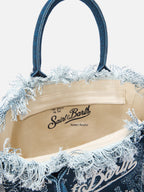 Borsa Vanity regular in canvas azzurro con stampa bandana