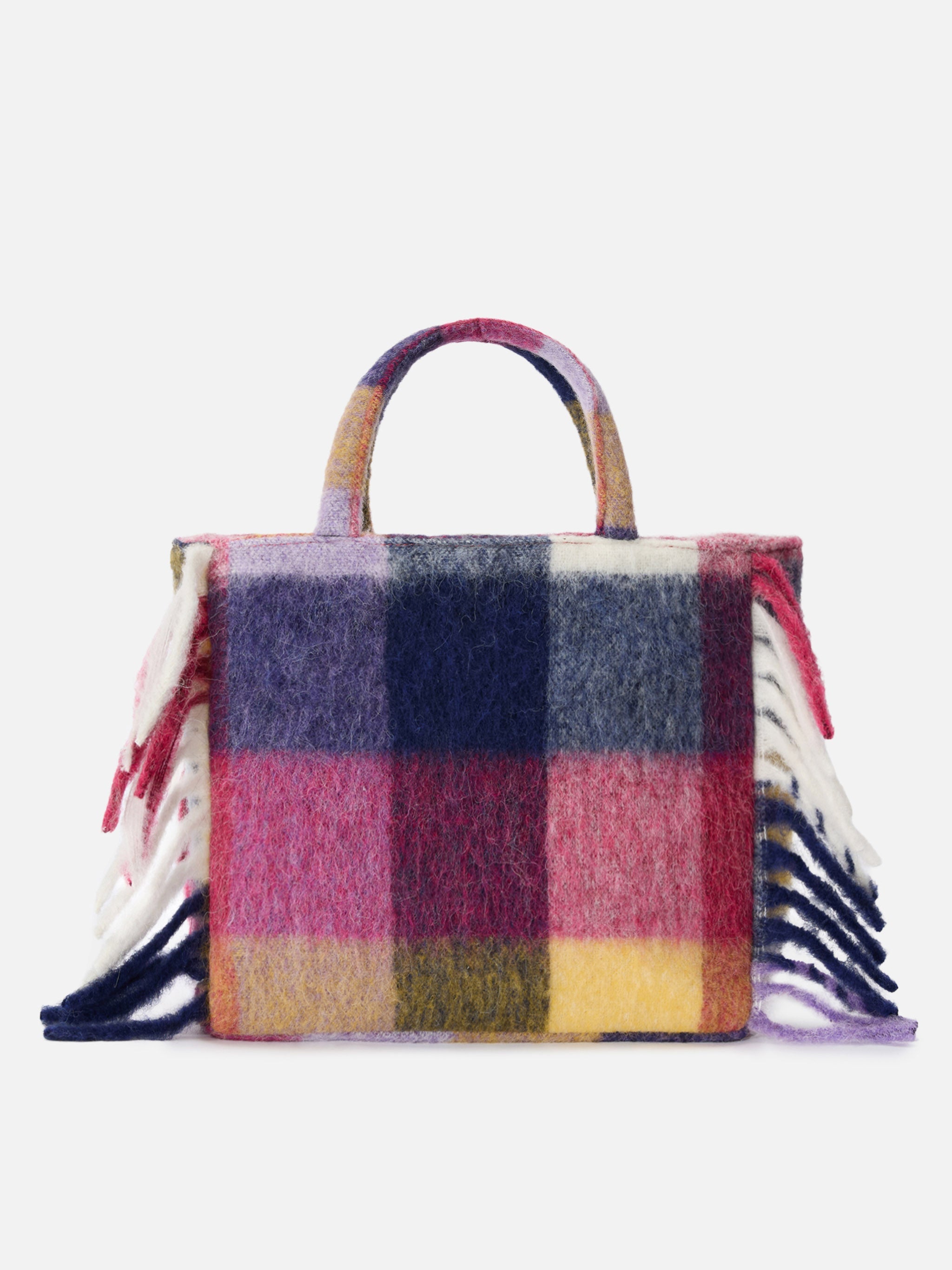 Borsa a spalla Vanity Blanket con stampa a quadri