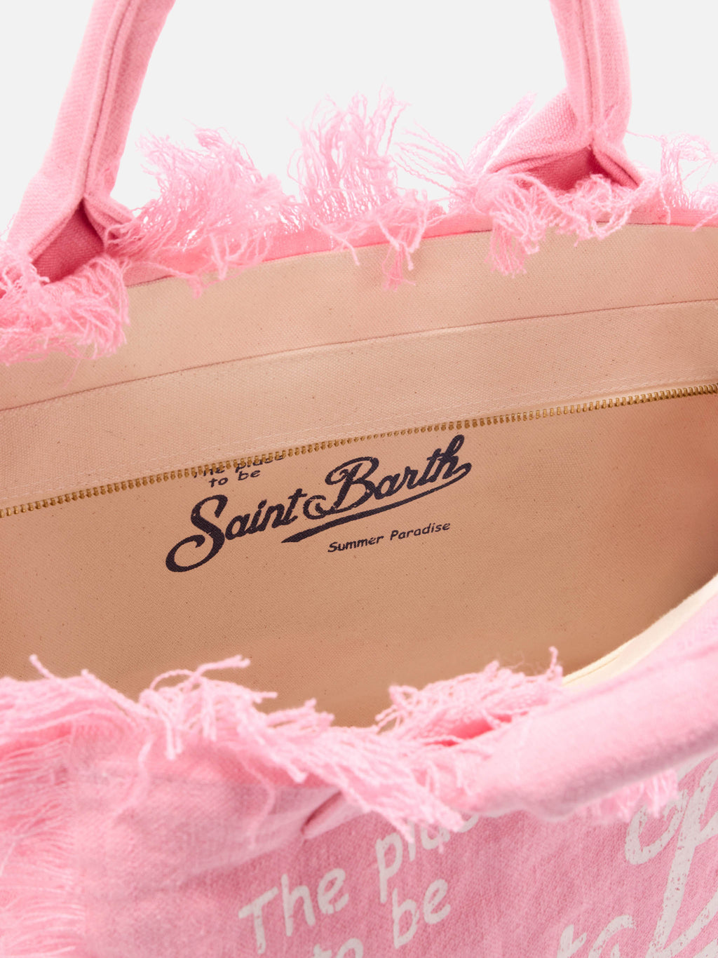 Borsa Vanity regular in lino rosa tinta unita