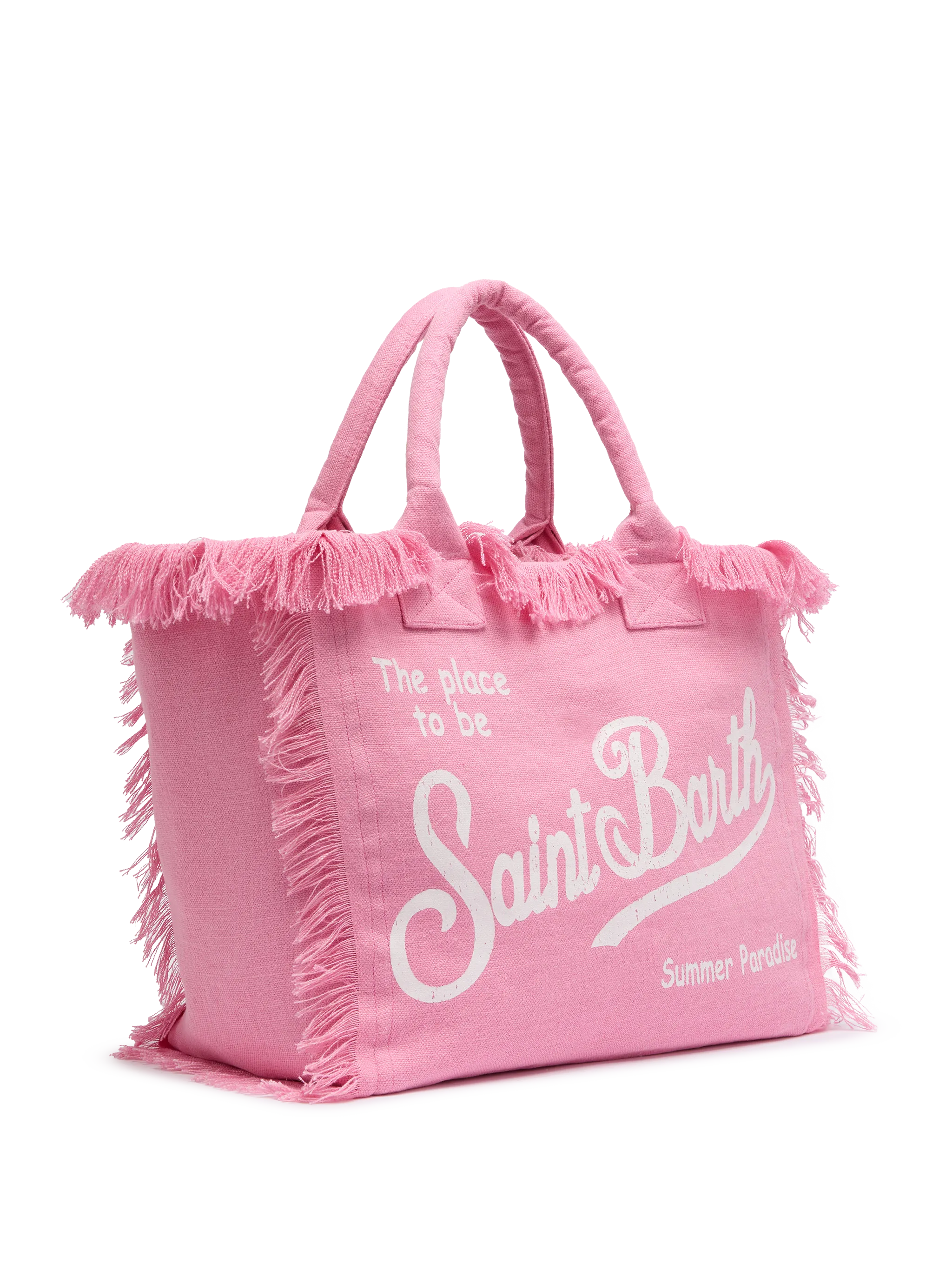 Borsa a spalla Vanity in 100% LINO rosa