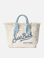Borsa Vanity regular in canvas bianca con twill removibile