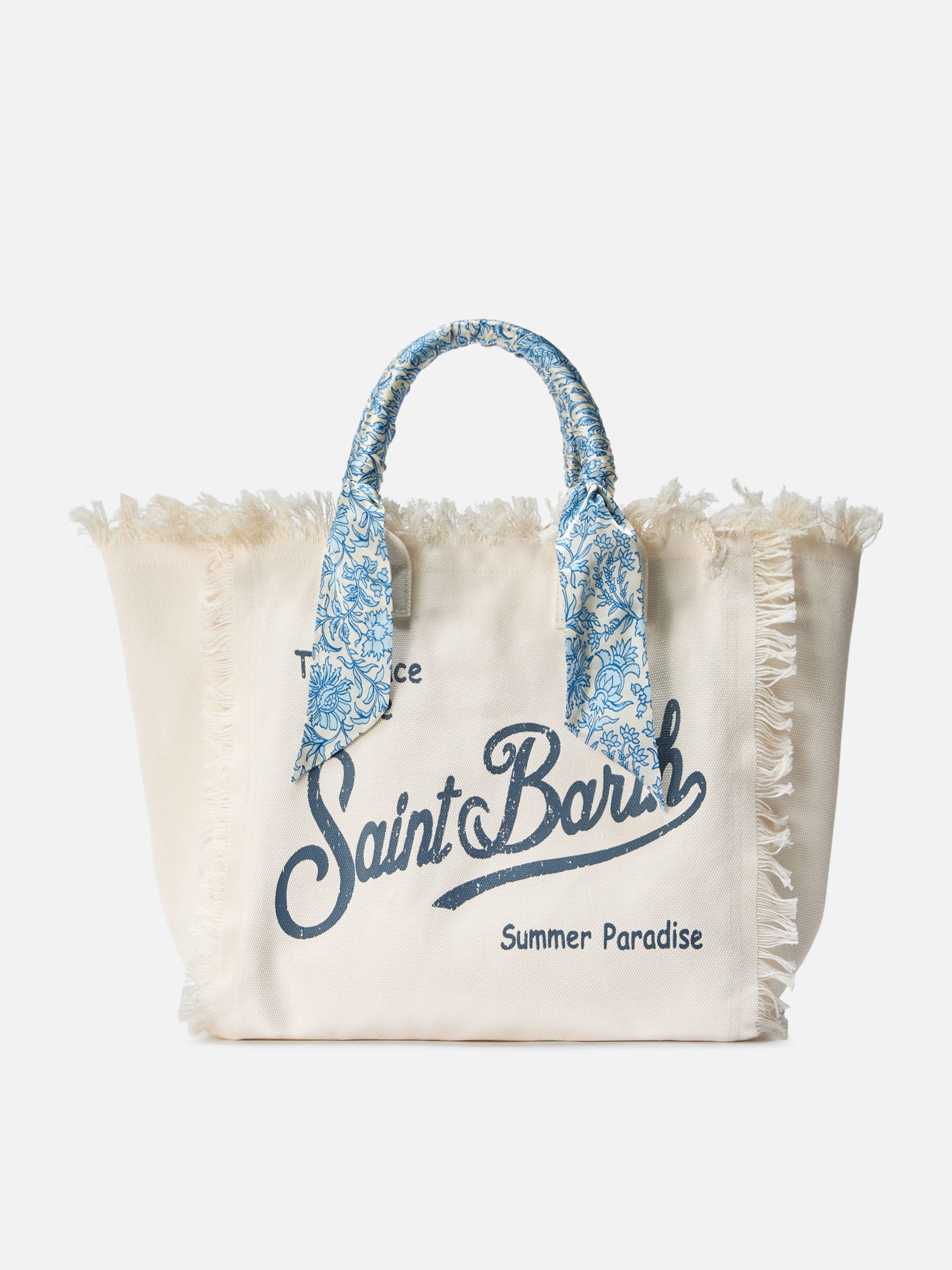 Borsa Vanity regular in canvas bianca con twill removibile
