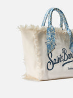 Borsa Vanity regular in canvas bianca con twill removibile