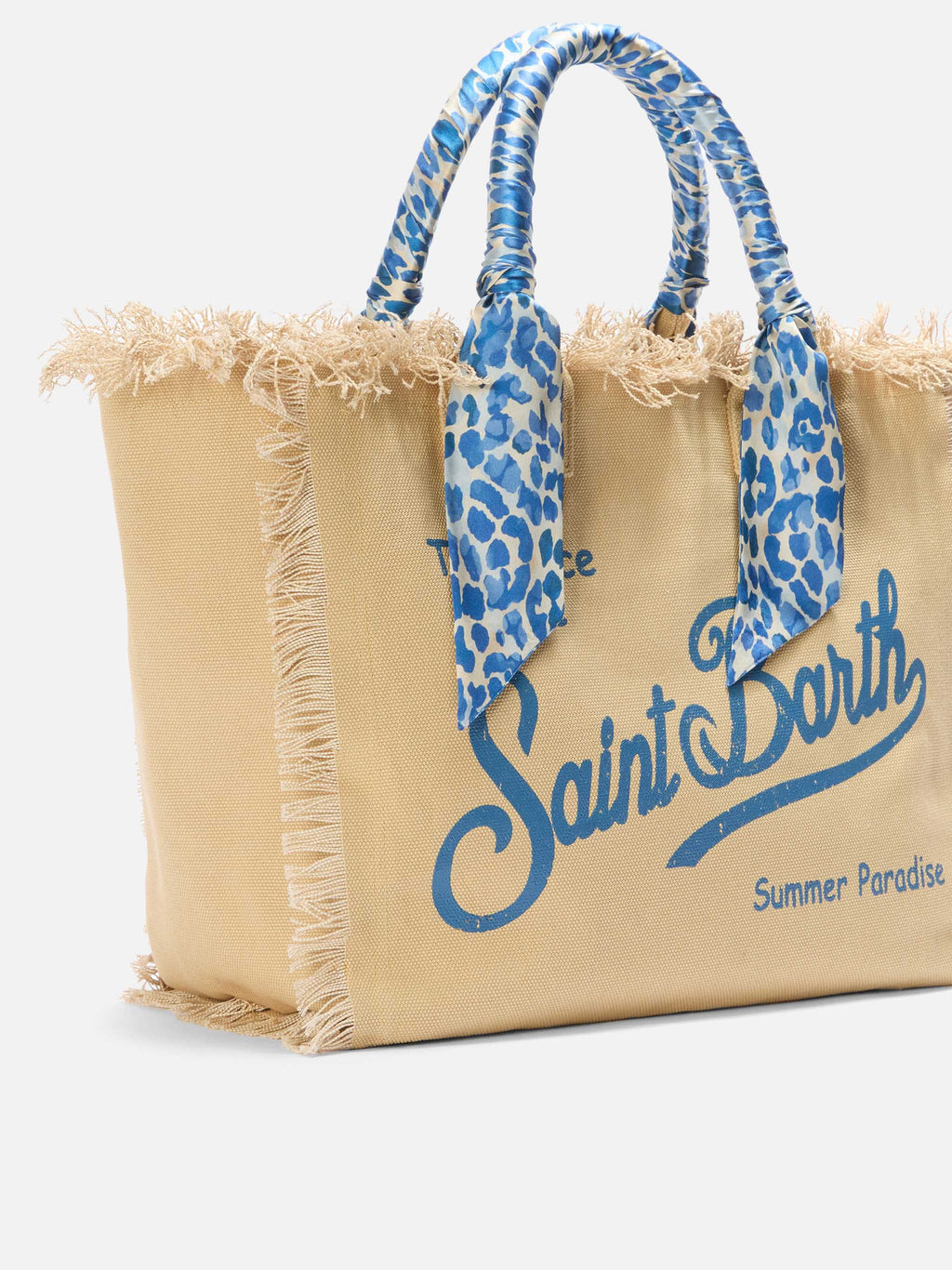 Borsa Vanity regular in canvas beige con twill removibile