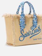 Borsa Vanity regular in canvas beige con twill removibile