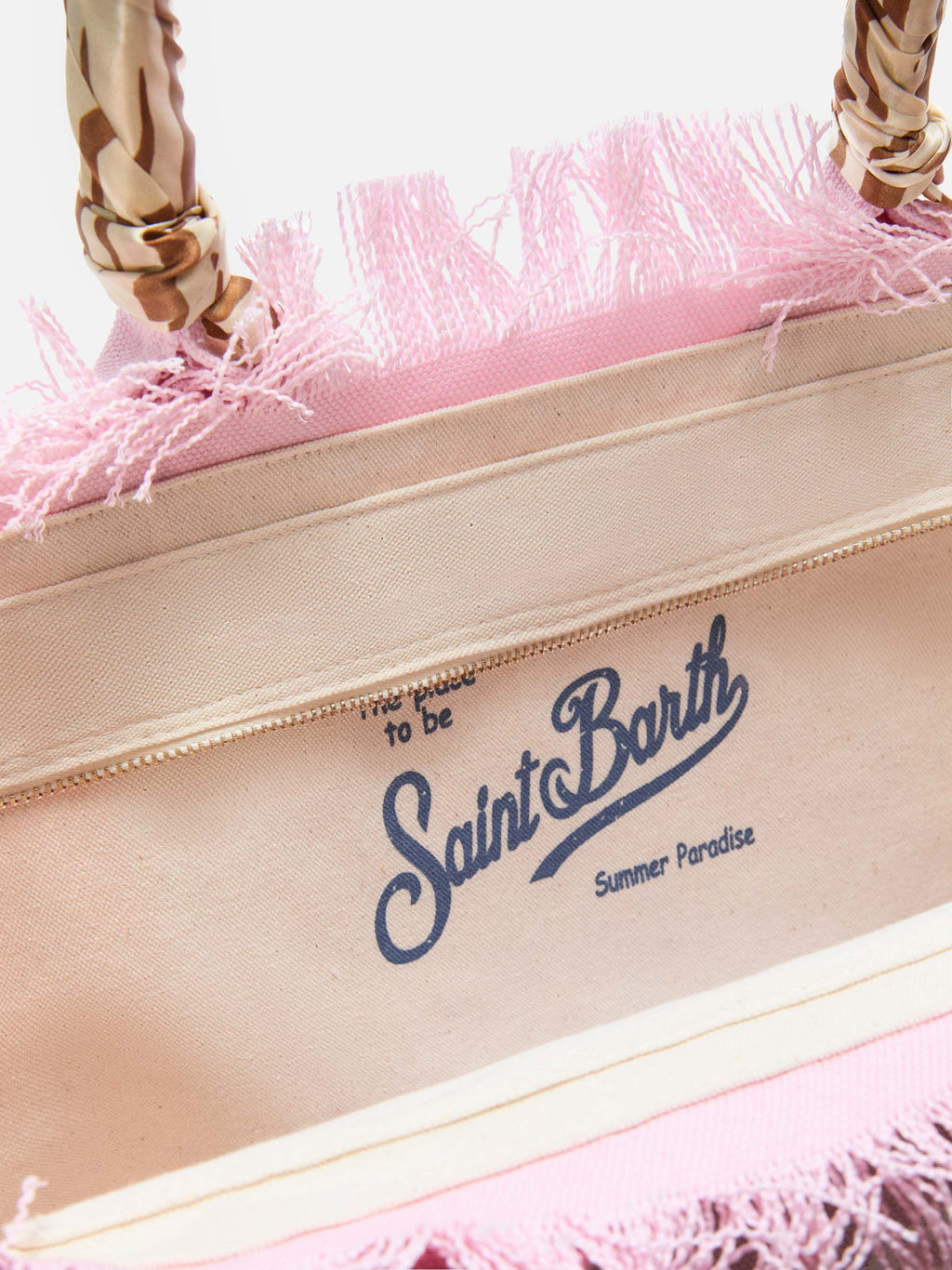 Borsa Vanity regular in canvas rosa con twill removibile