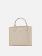 Borsa a spalla Vanity Bag Midi in pelle martellata bianca