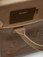 Borsa a spalla Vanity Bag Midi in pelle martellata marrone