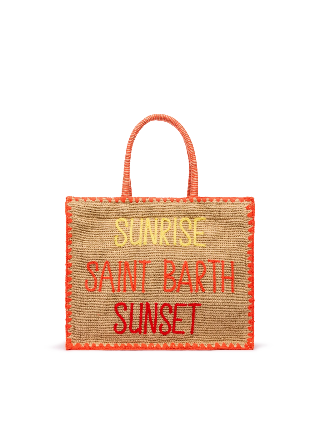 Borsa Vivian Jute beige in juta con ricamo