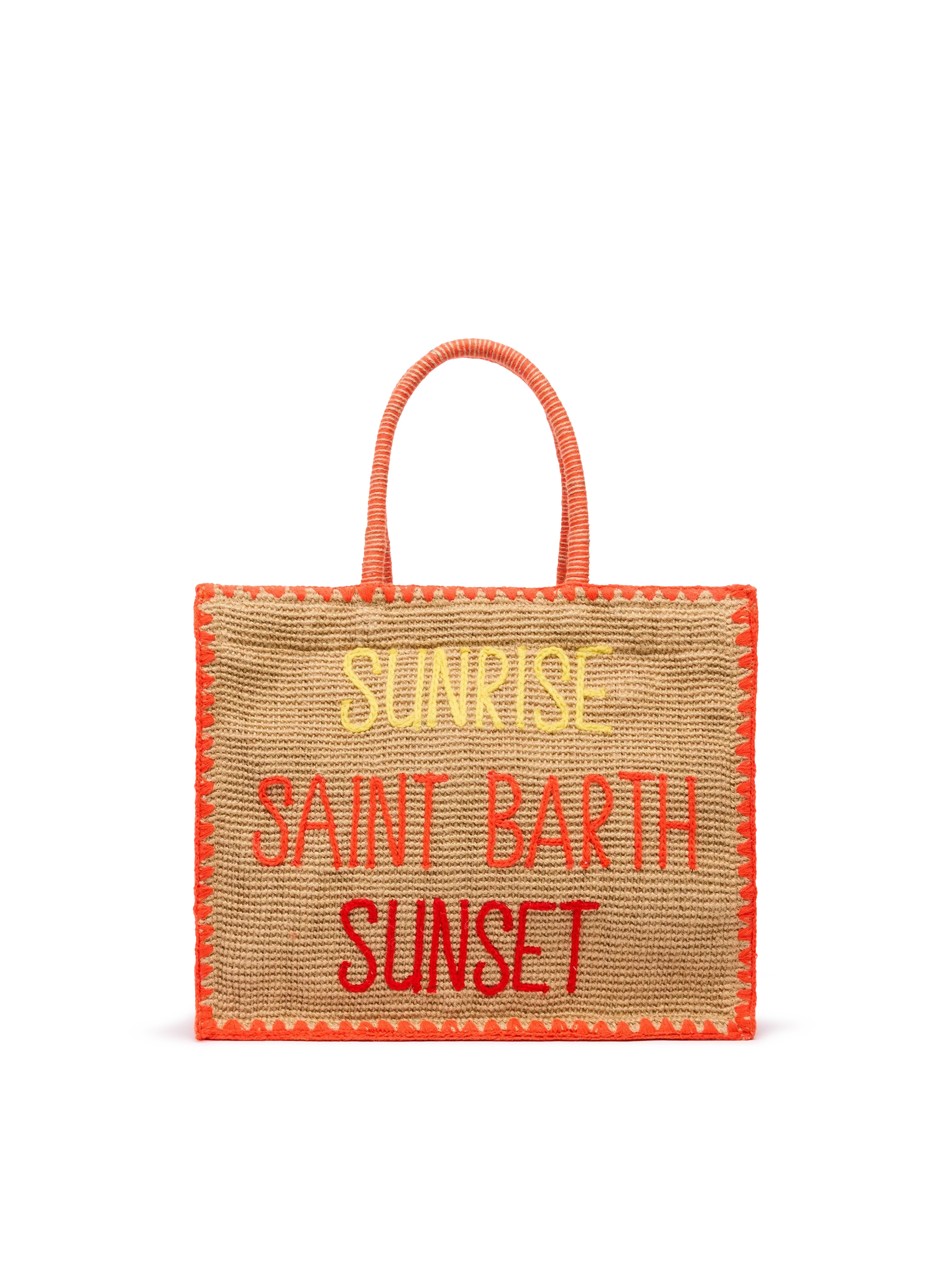Borsa Vivian Jute beige in juta con ricamo