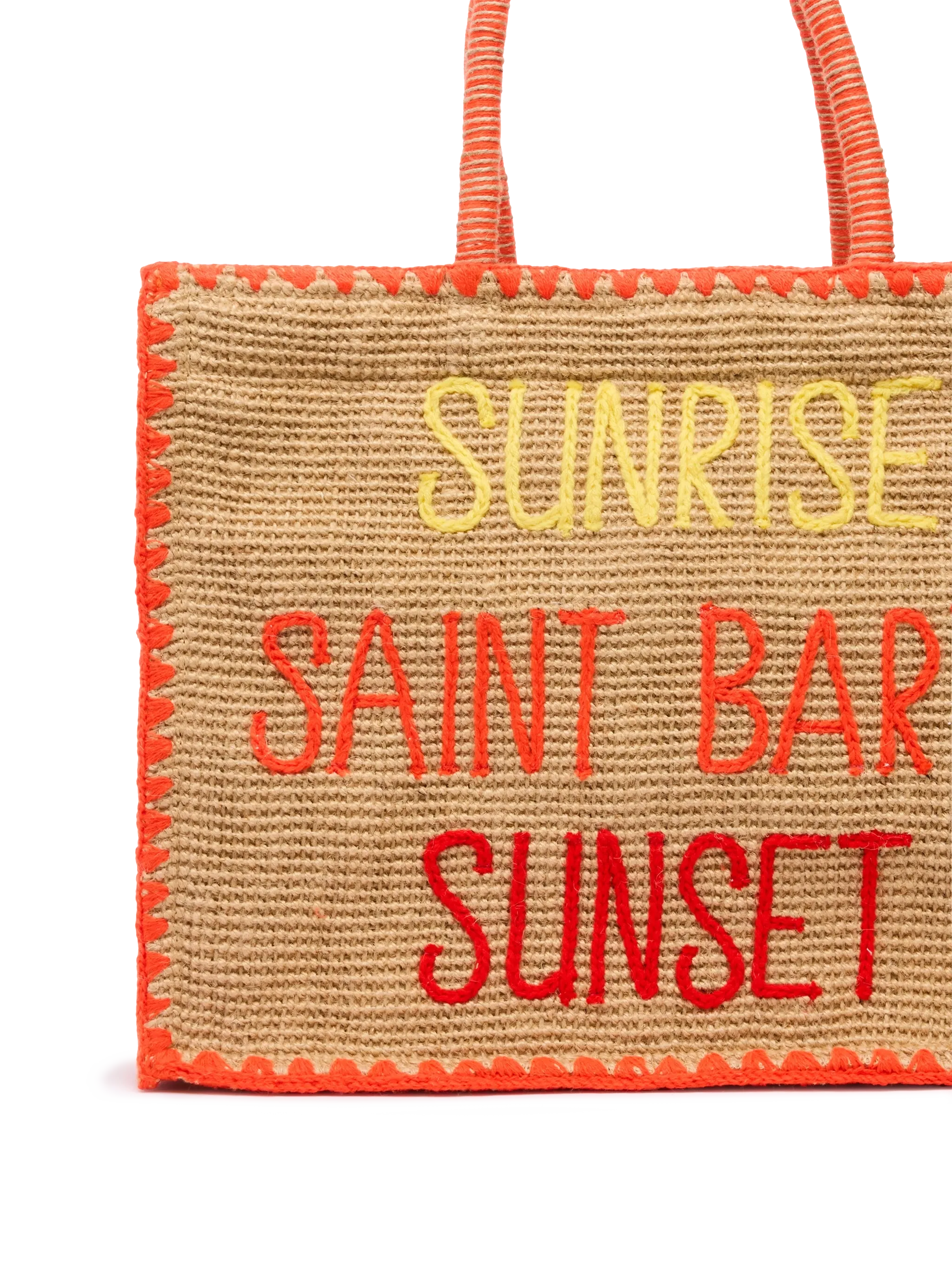 Borsa Vivian Jute beige in juta con ricamo