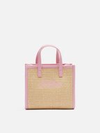 Borsa Vivian Mini Straw beige effetto paglia