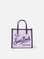 Borsa Vivian Mini Straw lilla effetto paglia