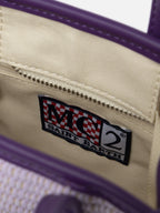 Borsa Vivian Mini Straw lilla effetto paglia