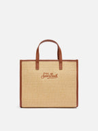 Borsa Vivian Mid Straw beige effetto paglia