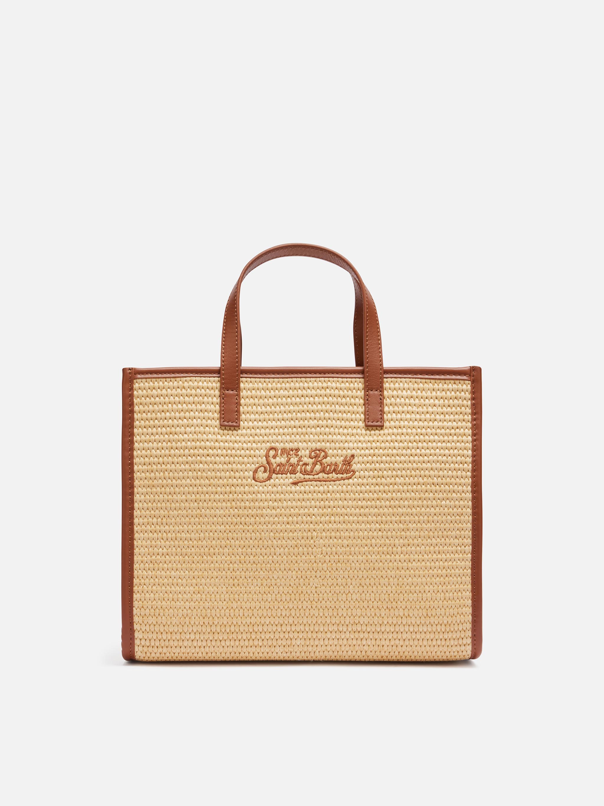 Borsa Vivian Mid Straw beige effetto paglia