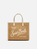 Borsa Vivian Mid Straw marrone effetto paglia