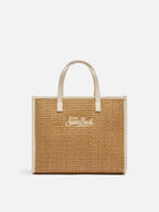 Borsa Vivian Mid Straw marrone effetto paglia