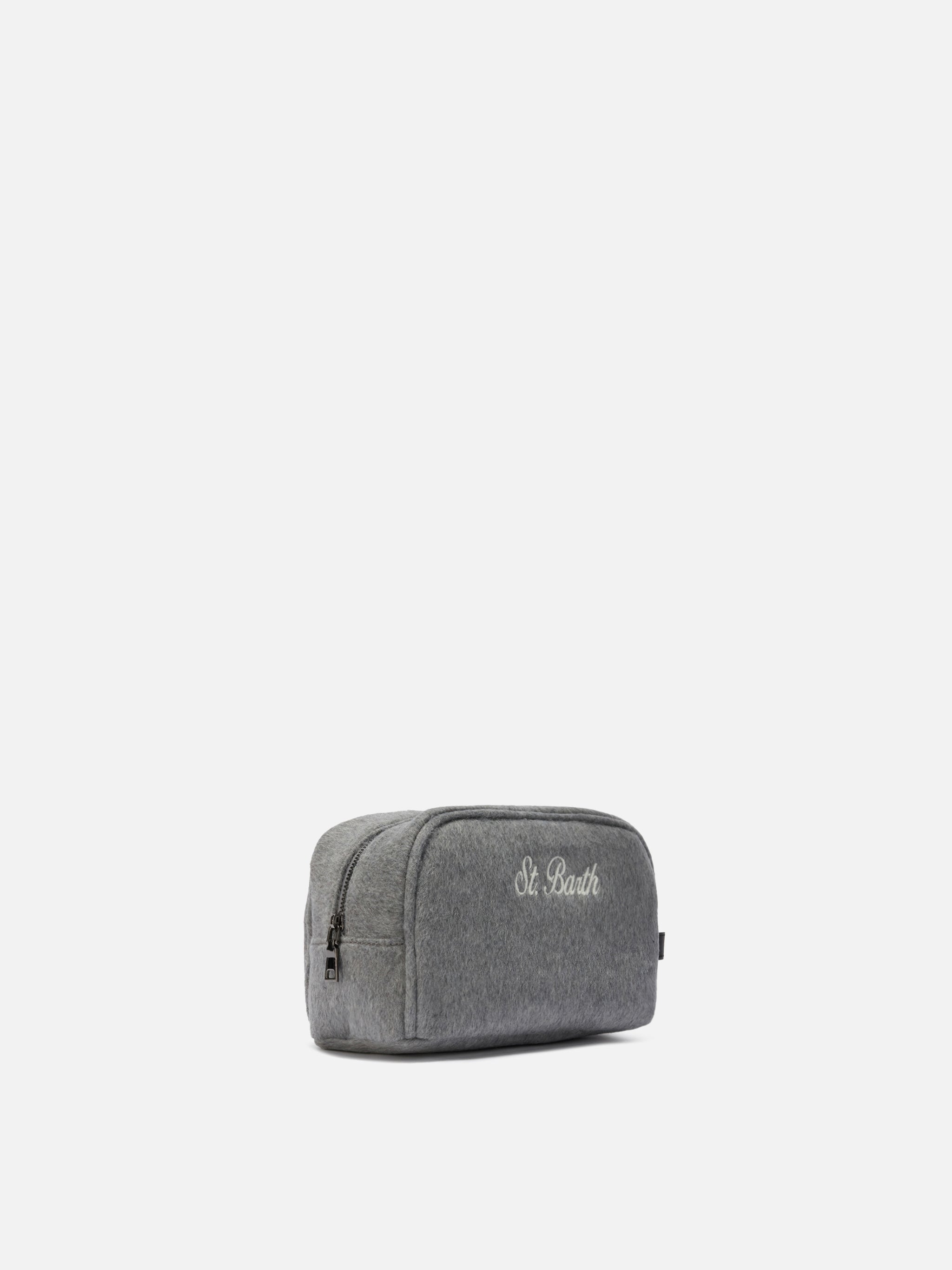 Vanity case Westwood Felt in misto lana grigio