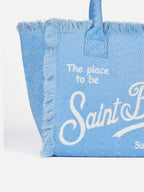 Borsa a spalla Vanity Sponge  in spugna azzurra in rilievo