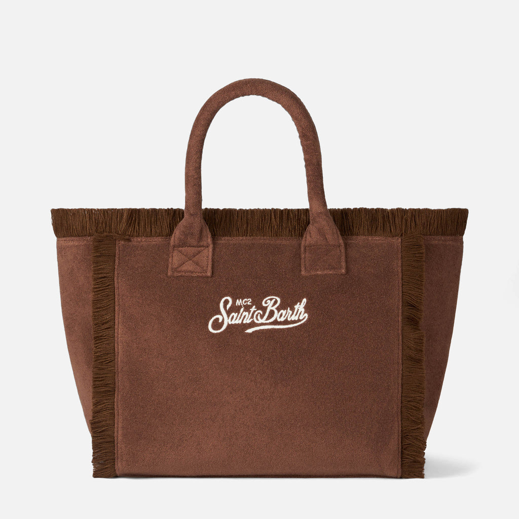 Borsa a spalla Vanity Sponge in spugna marrone