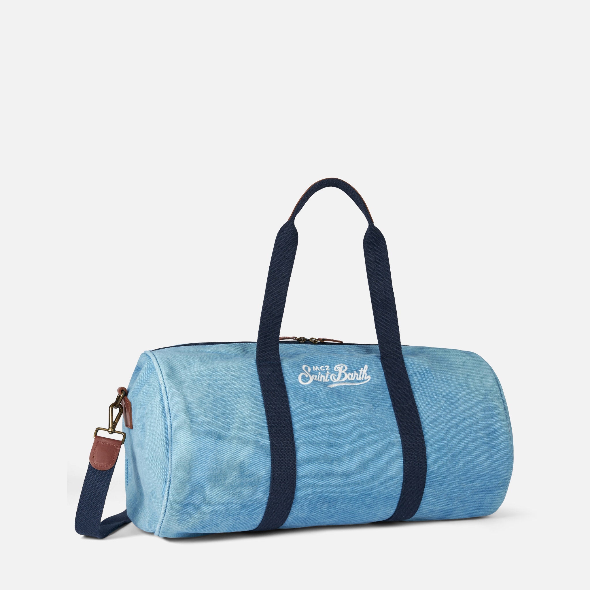 Borsone da viaggio Jetleg Round in denim