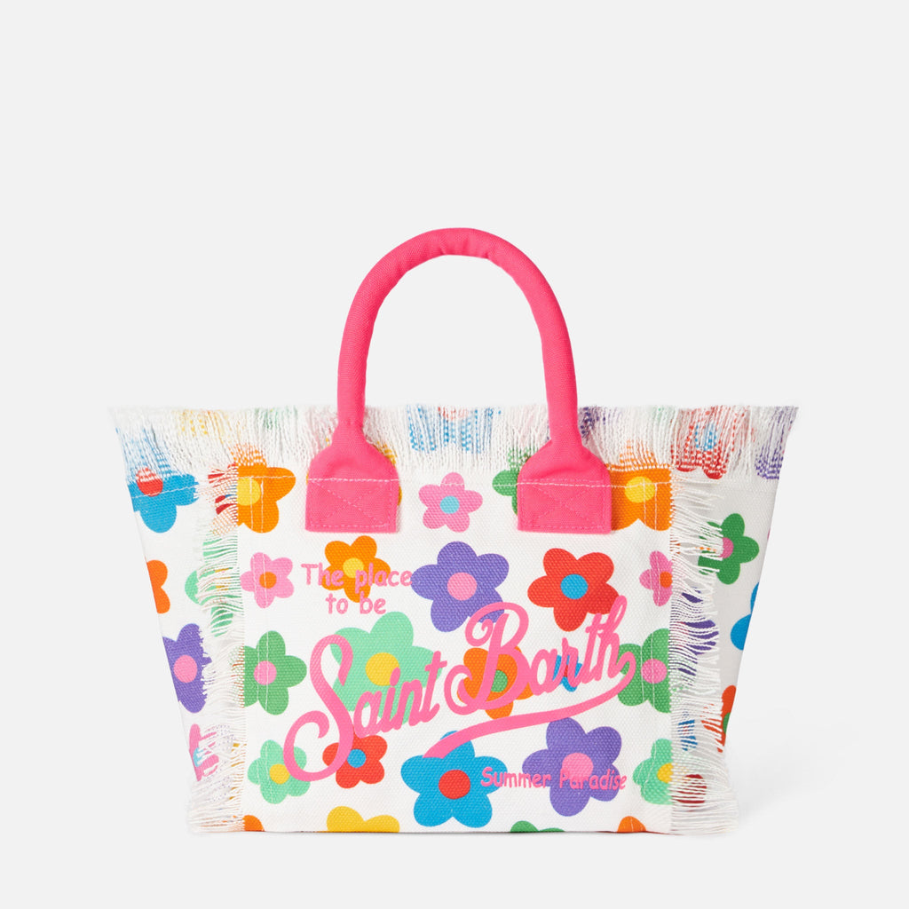 Borsa Colette in canvas stampa fiori multicolore