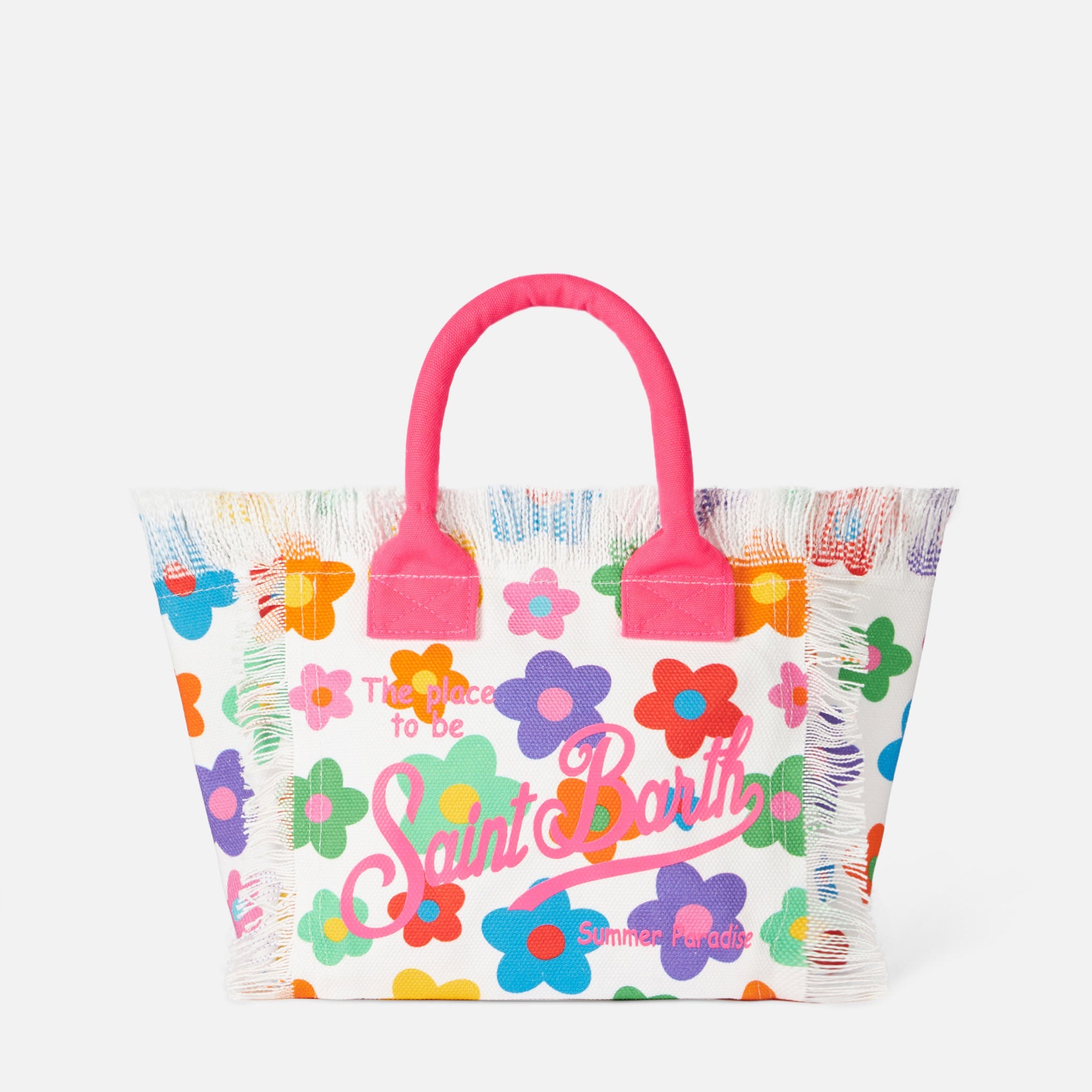 Borsa Colette in canvas stampa fiori multicolore