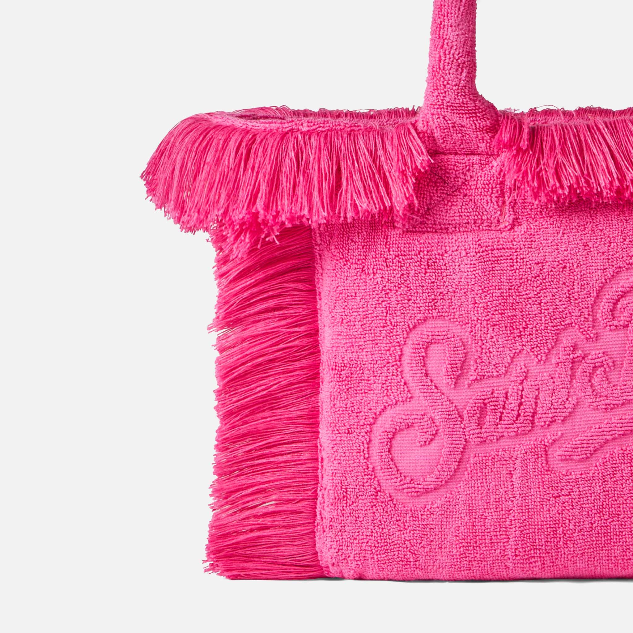 Borsa Colette in spugna fucsia con rilievo