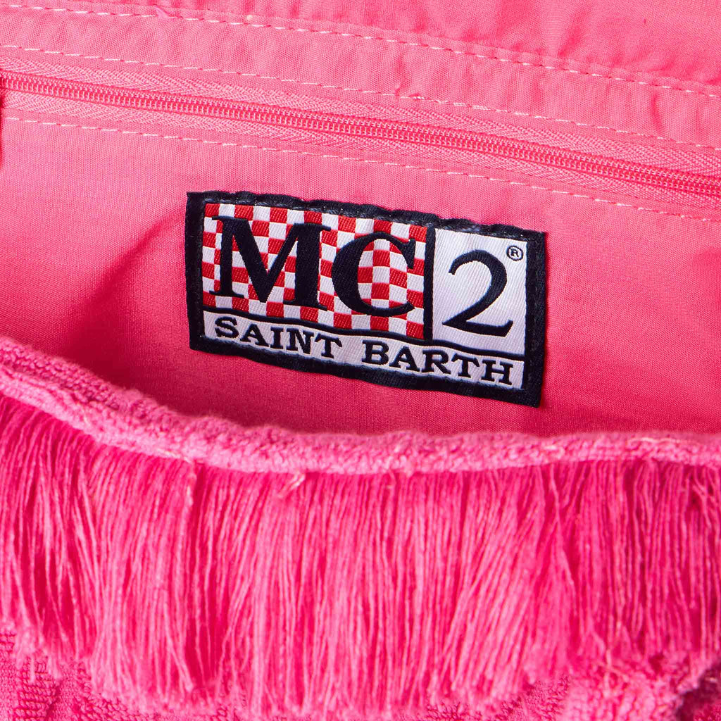 Borsa Colette in spugna fucsia con rilievo