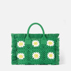 Borsa Colette con patch di fiori all'uncinetto