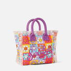 Borsa Colette in canvas stampa margherite smile multicolore