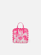 Borsa Vivian in cotone con stampa toile de jouy