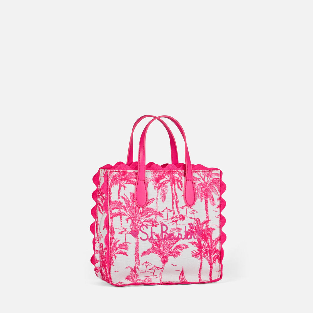 Borsa Vivian in cotone con stampa toile de jouy